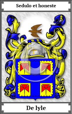 De lyle Family Crest Download (JPG) Book Plated - 600 DPI